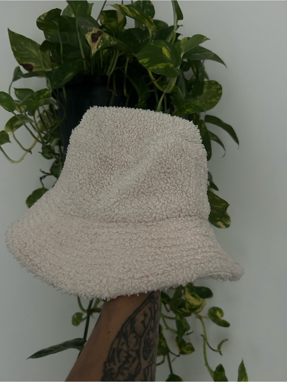 Cozy Sherpa Bucket Hat in Soft Cream